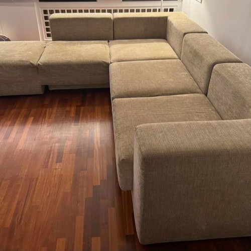 Corner sofa bridge design used, modular with removable parts