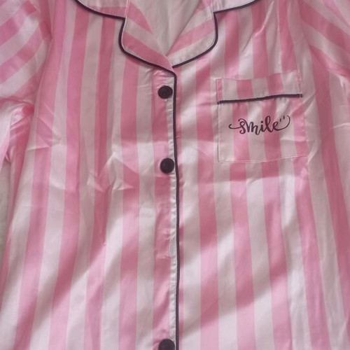 Pink satin pajamas like new, size S