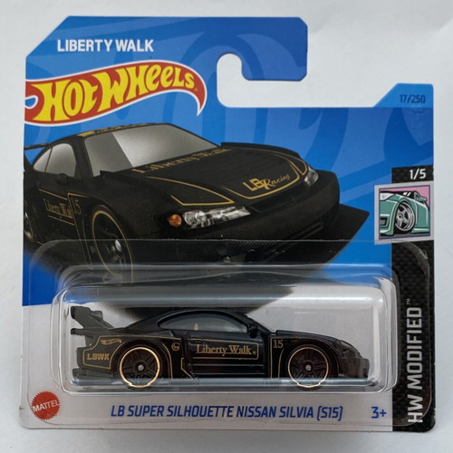 LB Super Silhouette Nissan Silvia S15 Hot Wheels car, black