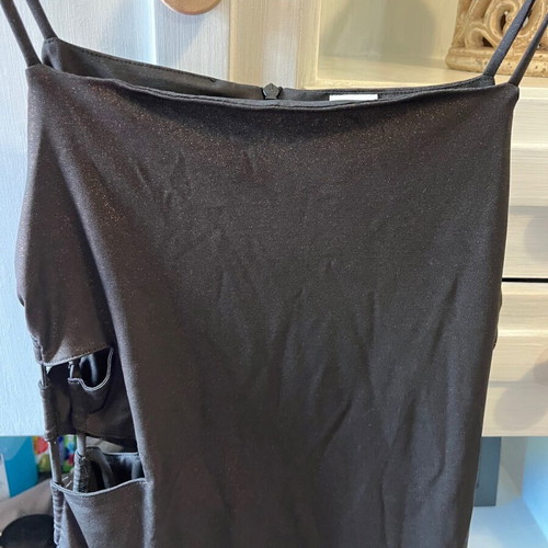 Kendall&Kylie Mini Dress S Black Lame New with Cutout