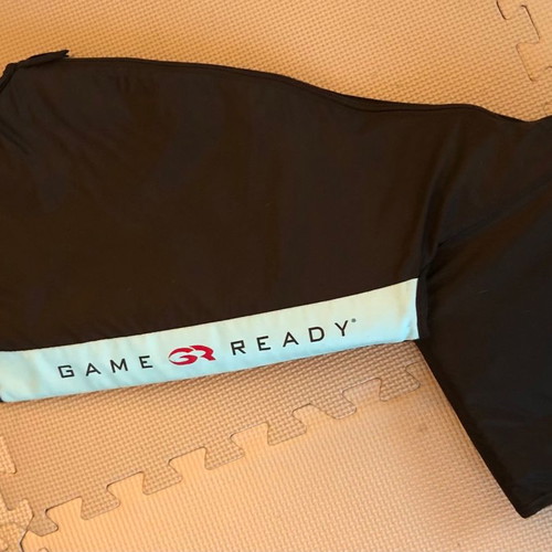 Game Ready ice therapy machine used with accessories