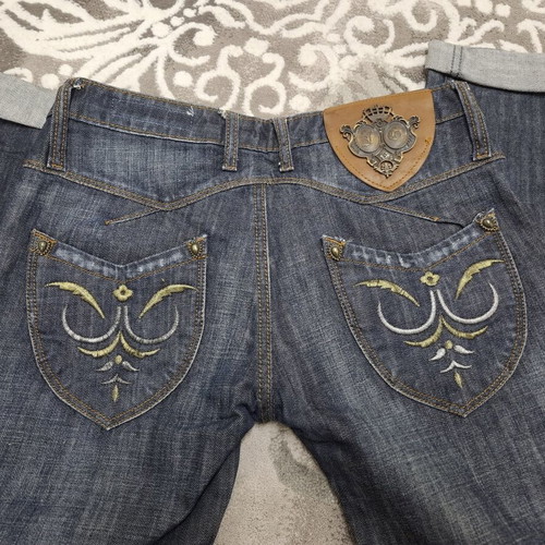 John Galliano jeans like new, size 28, blue with gold details