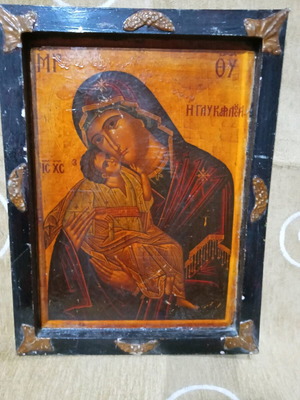 Religious icon used, old from the 60s, 34x46 cm