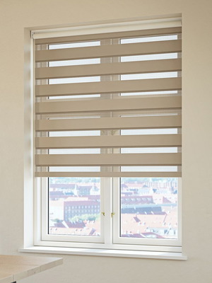 Story Roman Roller Blind with Double Pattern 80x180cm Light Brown New