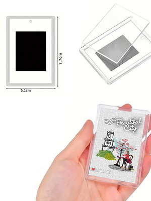 Beautiful City Trikala magnet new with transparent acrylic frame