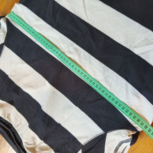 Zara short-sleeve top like new, black and white, XL