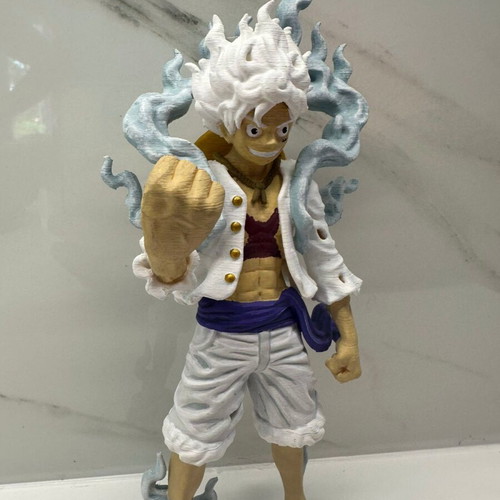 3D Luffy Gear 5 figure new, hand-painted collectible
