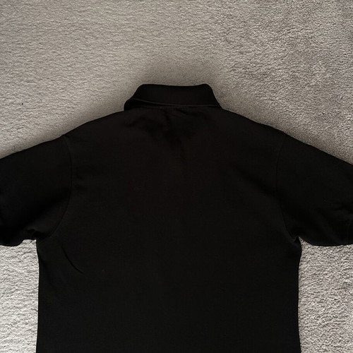 Lacoste cotton polo shirt black size M