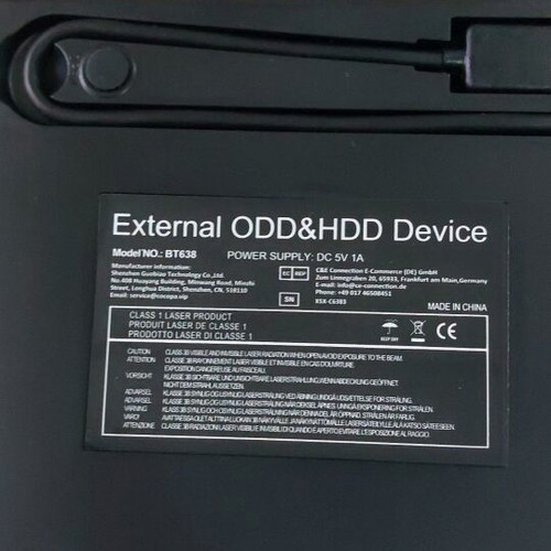 Cocopa BT638 External USB 3.0 CD/DVD Writer New