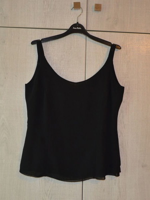 Crepe evening top "Lola" like new, black, sizes L and XL