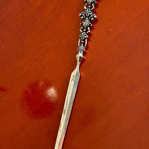 Silver Letter Opener 800 New With Ornate Handle