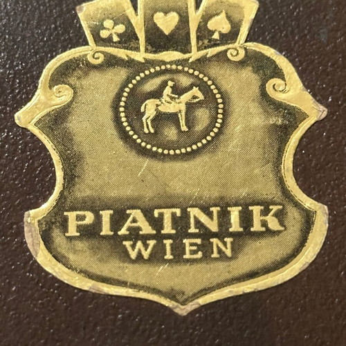 Empty box from Piatnik Wien playing card case used, Austrian 1976