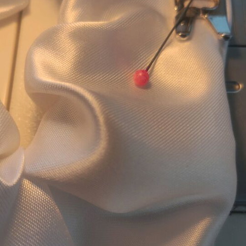 Scrunchie XL handmade satin white new