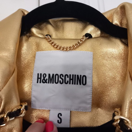 H&MOSCHINO Rock Jacket genuine leather like new, gold