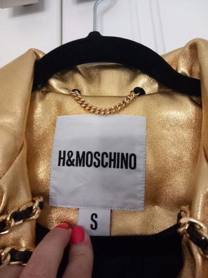 H&MOSCHINO Rock Jacket genuine leather like new, gold