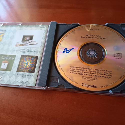 Jethro Tull Songs from the Wood CD near mint, rare UK picture disc