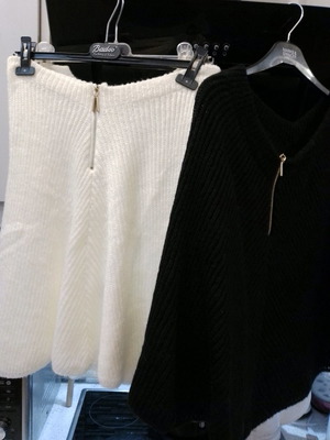 Wool ponchos new, 3 pieces white and black