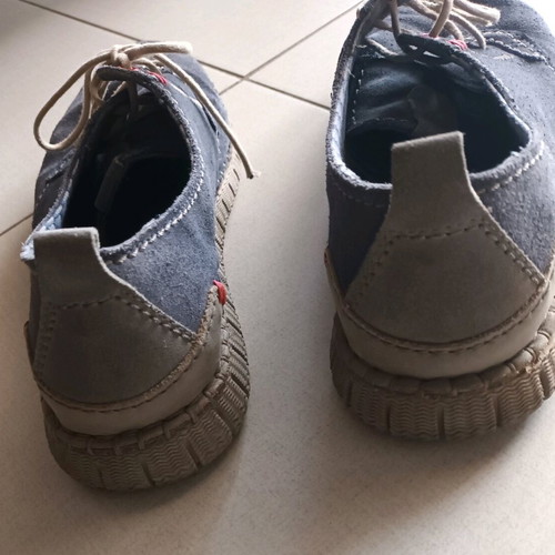 Zen men's casual suede shoes size 43 like new, blue and gray
