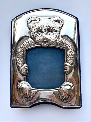 RBB Sheffield 1994 vintage κορνίζα φωτογραφίας από ασήμι 925 με αρκουδάκι