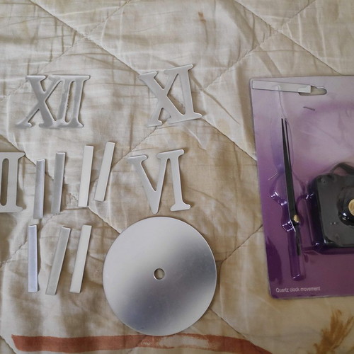 Modern DIY Wall Clock Silver Mirror Acrylic