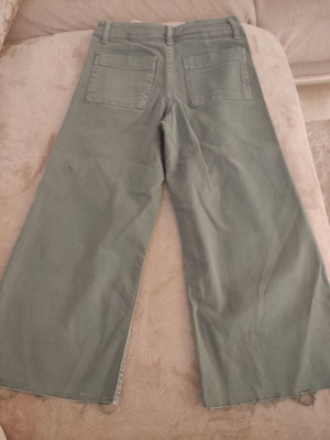 Zara crop jeans like new, khaki, size 128 cm for 8 years old