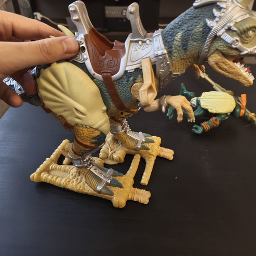 TMNT Paleo Patrol Dino Runners Allosaurus & Michelangelo Playmates 2006 set