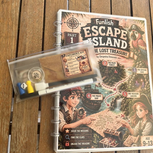 Escape Island interactive puzzle book for kids 9+ new