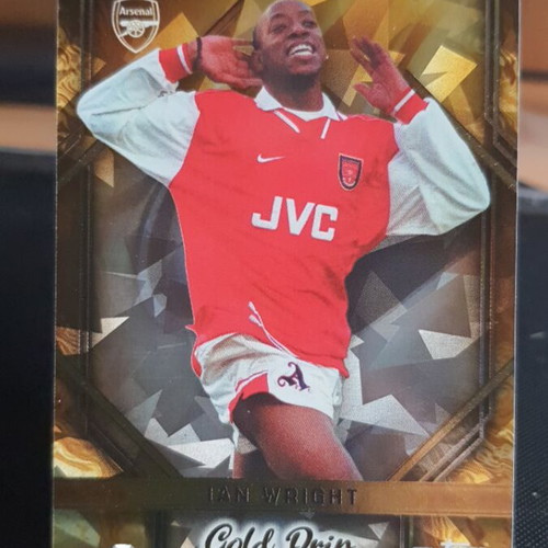 Topps Arsenal Team Set 2023-24 Ian Wright Gold Drip cracked ice like new