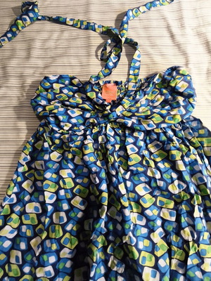 Strapless Iso Maxi Dress like new, size S, colorful