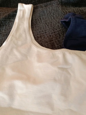 Elastic bodysuits like new, white and blue, size medium