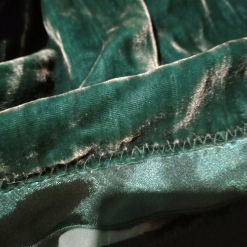 Cortefiel long velvet skirt new, size 42, green turquoise