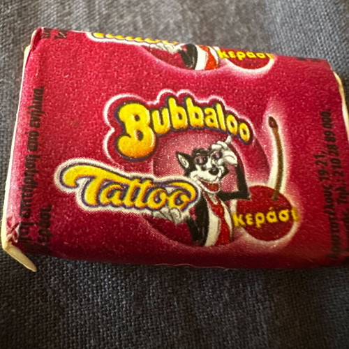Bubbaloo Tattoo Cherry Gum mint sealed vintage collectible