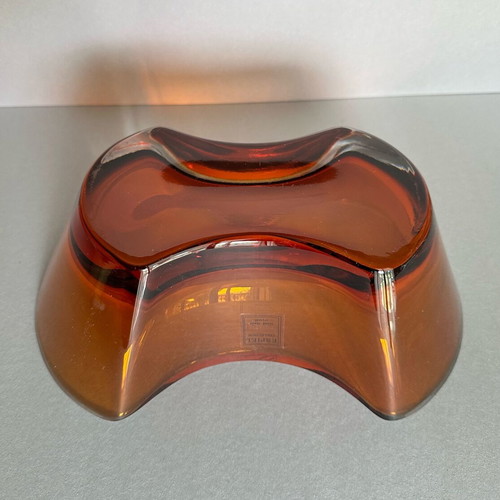 Handmade crystal decorative container ESPIEL used, modern two-tone design