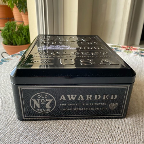 Vintage Jack Daniel metal collectible box used