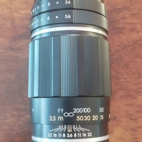 Pentax SL camera with Takumar 200mm f5.6 lens used