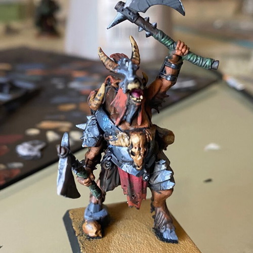 Warhammer Fantasy Beastmaster miniature, hand-painted