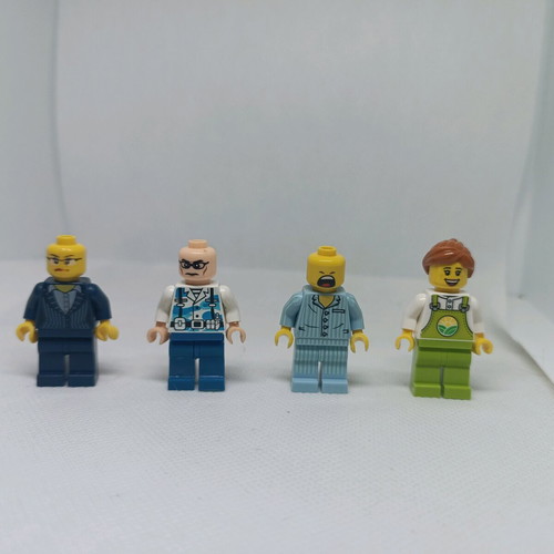 Lego figures 4 pieces like new, farmer, doctor, teacher