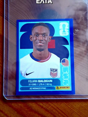Panini FIFA World Cup 2026 Florian Balogun blue parallel sticker