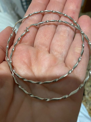Earrings hoop silver 925 new