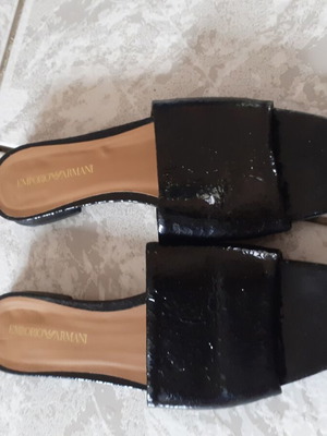 Emporio Armani sandals size 38 like new, black and beige