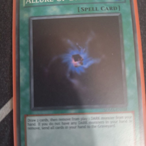 Allure of Darkness Yu-Gi-Oh! card like new, vintage