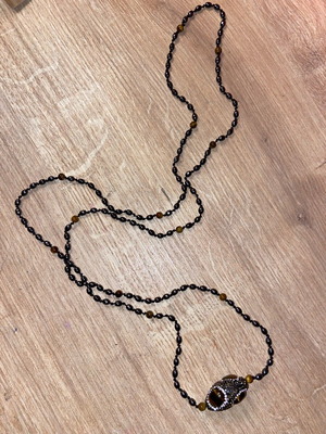 Long necklace used, can be worn doubled