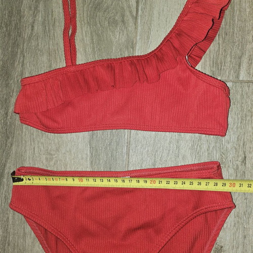 Girls' swimsuit size 8-9, like new, red