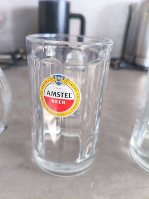 Amstel beer glasses set of 4 like new