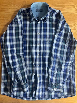 Vintage checked shirt L used, blue
