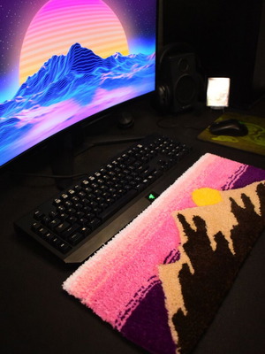 Χειροποίητο Landscape Keyboard Rug καινούργιο από ακρυλικό και φυσικό μαλλί