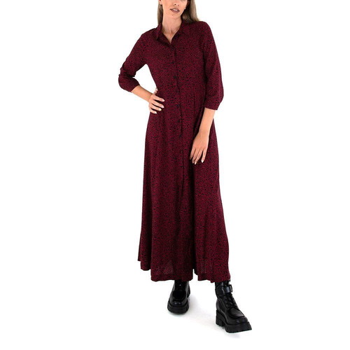 Namaste long dress like new, black and red, size L