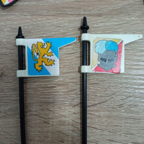 Vintage Playmobil used, nickel swords, trumpets, medieval