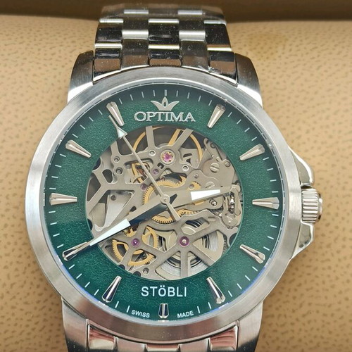 Optima Stobli Skeleton Swiss Automatic Watch new