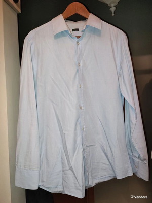 Benetton men's shirt used, light blue, size L